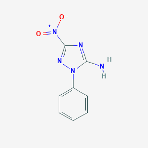 molecular formula C8H7N5O2 B038306 3-nitro-1-phenyl-1H-1,2,4-triazol-5-amine CAS No. 120952-33-2