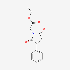 molecular formula C14H15NO4 B3830607 ethyl 2-(2,5-dioxo-3-phenylpyrrolidin-1-yl)acetate CAS No. 64505-33-5