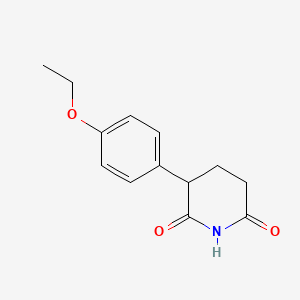 molecular formula C13H15NO3 B3830626 3-(4-ethoxyphenyl)piperidine-2,6-dione 