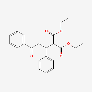 molecular formula C22H24O5 B3830638 Diethyl 2-(3-oxo-1,3-diphenylpropyl)malonate CAS No. 7472-83-5