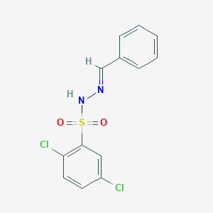 molecular formula C13H10Cl2N2O2S B3830708 N-[(E)-benzylideneamino]-2,5-dichlorobenzenesulfonamide 