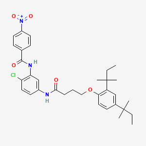 molecular formula C33H40ClN3O5 B3830926 N-[5-({4-[2,4-bis(2-methylbutan-2-yl)phenoxy]butanoyl}amino)-2-chlorophenyl]-4-nitrobenzamide 