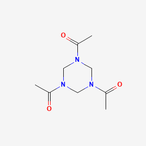 molecular formula C9H15N3O3 B3830931 1,3,5-Triacetylhexahydro-1,3,5-triazine CAS No. 26028-46-6
