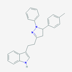 B383125 3-(2-(1-phenyl-5-(p-tolyl)-4,5-dihydro-1H-pyrazol-3-yl)ethyl)-1H-indole CAS No. 380539-17-3