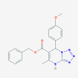 molecular formula C20H19N5O3 B383133 Benzyl 7-(4-methoxyphenyl)-5-methyl-4,7-dihydrotetraazolo[1,5-a]pyrimidine-6-carboxylate 