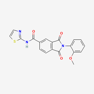 molecular formula C19H13N3O4S B3831346 2-(2-methoxyphenyl)-1,3-dioxo-N-(1,3-thiazol-2-yl)isoindole-5-carboxamide 