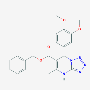 molecular formula C21H21N5O4 B383139 Benzyl 7-(3,4-dimethoxyphenyl)-5-methyl-4,7-dihydrotetraazolo[1,5-a]pyrimidine-6-carboxylate 