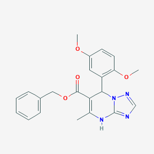 molecular formula C22H22N4O4 B383140 Benzyl 7-(2,5-dimethoxyphenyl)-5-methyl-4,7-dihydro[1,2,4]triazolo[1,5-a]pyrimidine-6-carboxylate 