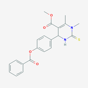 molecular formula C21H20N2O4S B383141 Methyl 4-(4-(benzoyloxy)phenyl)-1,6-dimethyl-2-thioxo-1,2,3,4-tetrahydropyrimidine-5-carboxylate CAS No. 367907-65-1