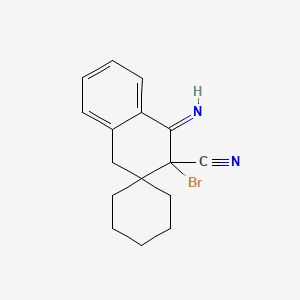 molecular formula C16H17BrN2 B3831485 3-Bromo-4-imino-3-cyano-1,2,3,4-tetrahydrospiro(naphthalene-2,1'-cyclohexane) CAS No. 135586-96-8