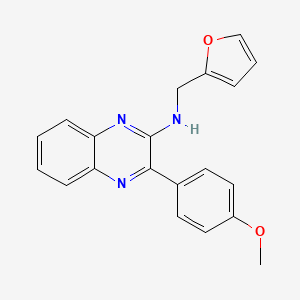 molecular formula C20H17N3O2 B3831501 N-(furan-2-ylmethyl)-3-(4-methoxyphenyl)quinoxalin-2-amine 