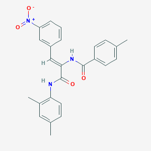 molecular formula C25H23N3O4 B3831665 N-[(Z)-3-(2,4-dimethylanilino)-1-(3-nitrophenyl)-3-oxoprop-1-en-2-yl]-4-methylbenzamide 