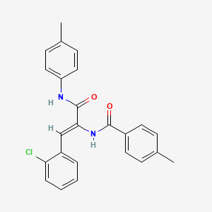molecular formula C24H21ClN2O2 B3831673 N-[(Z)-1-(2-chlorophenyl)-3-(4-methylanilino)-3-oxoprop-1-en-2-yl]-4-methylbenzamide 