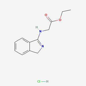 molecular formula C12H15ClN2O2 B3831710 ethyl 2-(3H-isoindol-1-ylamino)acetate;hydrochloride 