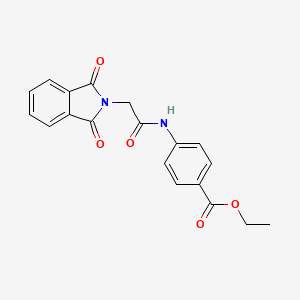 molecular formula C19H16N2O5 B3831916 Ethyl 4-(2-(1,3-dioxoisoindolin-2-yl)acetamido)benzoate CAS No. 7508-58-9