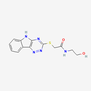 molecular formula C13H13N5O2S B3832044 N-(2-hydroxyethyl)-2-(5H-[1,2,4]triazino[5,6-b]indol-3-ylsulfanyl)acetamide CAS No. 189870-97-1