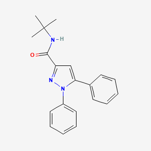 molecular formula C20H21N3O B3832116 N-tert-butyl-1,5-diphenylpyrazole-3-carboxamide 