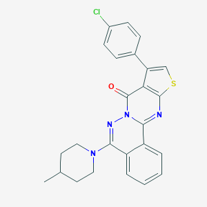 9-(4-chlorophenyl)-5-(4-methyl-1-piperidinyl)-8H-thieno[2',3':4,5]pyrimido[2,1-a]phthalazin-8-one