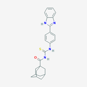 molecular formula C25H26N4OS B383228 N-(1-adamantylcarbonyl)-N'-[4-(1H-benzimidazol-2-yl)phenyl]thiourea CAS No. 380441-92-9