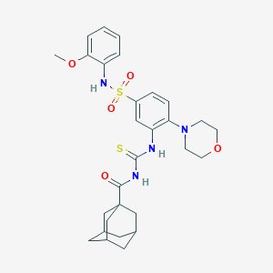 3-({[(1-adamantylcarbonyl)amino]carbothioyl}amino)-N-(2-methoxyphenyl)-4-(4-morpholinyl)benzenesulfonamide