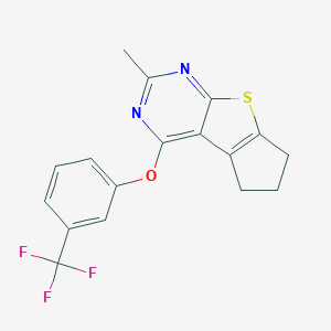 2-methyl-4-[3-(trifluoromethyl)phenoxy]-6,7-dihydro-5H-cyclopenta[4,5]thieno[2,3-d]pyrimidine