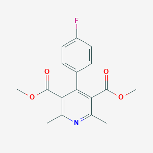 molecular formula C17H16FNO4 B383244 Dimethyl 4-(4-fluorophenyl)-2,6-dimethylpyridine-3,5-dicarboxylate 