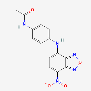 molecular formula C14H11N5O4 B3832680 N-[4-[(4-nitro-2,1,3-benzoxadiazol-7-yl)amino]phenyl]acetamide 