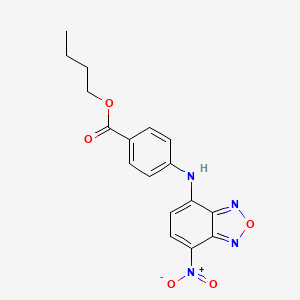 molecular formula C17H16N4O5 B3832689 Butyl 4-[(4-nitro-2,1,3-benzoxadiazol-7-yl)amino]benzoate 