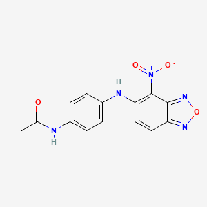 molecular formula C14H11N5O4 B3832739 N-[4-[(4-nitro-2,1,3-benzoxadiazol-5-yl)amino]phenyl]acetamide 
