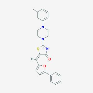2-[4-(3-methylphenyl)-1-piperazinyl]-5-[(5-phenyl-2-furyl)methylene]-1,3-thiazol-4(5H)-one