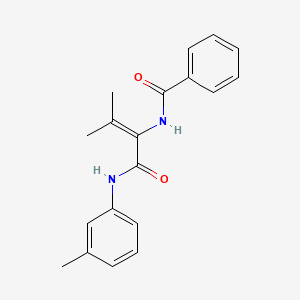 molecular formula C19H20N2O2 B3832799 N-[3-methyl-1-(3-methylanilino)-1-oxobut-2-en-2-yl]benzamide CAS No. 413612-43-8
