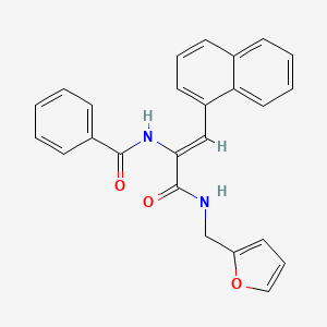 molecular formula C25H20N2O3 B3832805 N-[(Z)-3-(furan-2-ylmethylamino)-1-naphthalen-1-yl-3-oxoprop-1-en-2-yl]benzamide 