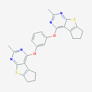 10-Methyl-12-[3-({10-methyl-7-thia-9,11-diazatricyclo[6.4.0.0^{2,6}]dodeca-1(8),2(6),9,11-tetraen-12-yl}oxy)phenoxy]-7-thia-9,11-diazatricyclo[6.4.0.0^{2,6}]dodeca-1(12),2(6),8,10-tetraene