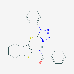 N-{3-[(1-phenyl-1H-tetraazol-5-yl)sulfanyl]-4,5,6,7-tetrahydro-1-benzothien-2-yl}benzamide