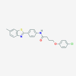 4-(4-chlorophenoxy)-N-[4-(6-methyl-1,3-benzothiazol-2-yl)phenyl]butanamide