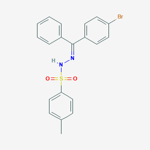 molecular formula C20H17BrN2O2S B3832983 N-[(E)-[(4-bromophenyl)-phenylmethylidene]amino]-4-methylbenzenesulfonamide 