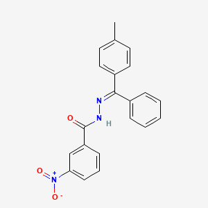 molecular formula C21H17N3O3 B3832992 N-[(E)-[(4-methylphenyl)-phenylmethylidene]amino]-3-nitrobenzamide 