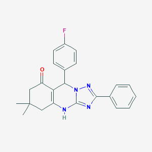 9-(4-fluorophenyl)-6,6-dimethyl-2-phenyl-5,6,7,9-tetrahydro[1,2,4]triazolo[5,1-b]quinazolin-8(4H)-one