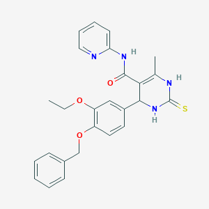 4-[4-(benzyloxy)-3-ethoxyphenyl]-6-methyl-N-(2-pyridinyl)-2-thioxo-1,2,3,4-tetrahydro-5-pyrimidinecarboxamide