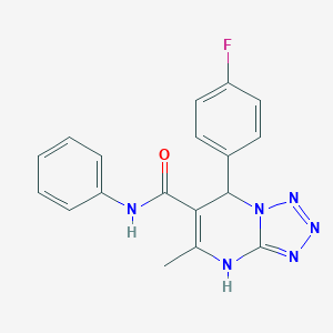 molecular formula C18H15FN6O B383303 7-(4-fluorophenyl)-5-methyl-N-phenyl-4,7-dihydrotetraazolo[1,5-a]pyrimidine-6-carboxamide CAS No. 459421-81-9