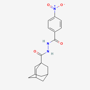 molecular formula C18H21N3O4 B3833100 N'-(4-nitrobenzoyl)adamantane-1-carbohydrazide 