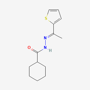 molecular formula C13H18N2OS B3833122 N'-[(1E)-1-(thiophen-2-yl)ethylidene]cyclohexanecarbohydrazide 