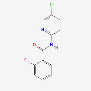 molecular formula C12H8ClFN2O B3833178 N-(5-chloropyridin-2-yl)-2-fluorobenzamide CAS No. 34556-81-5