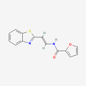 molecular formula C14H10N2O2S B3833203 N-[2-(1,3-benzothiazol-2-yl)vinyl]-2-furamide 