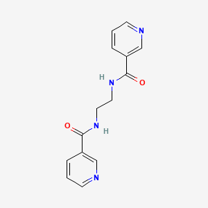 molecular formula C14H14N4O2 B3833251 N-{2-[(PYRIDIN-3-YL)FORMAMIDO]ETHYL}PYRIDINE-3-CARBOXAMIDE CAS No. 49807-92-3