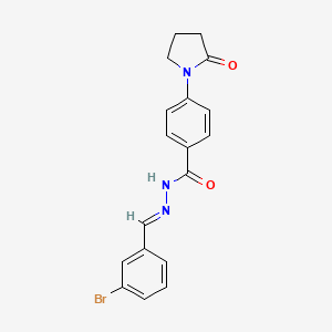 N'-(3-bromobenzylidene)-4-(2-oxo-1-pyrrolidinyl)benzohydrazide