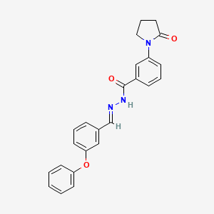 3-(2-oxo-1-pyrrolidinyl)-N'-(3-phenoxybenzylidene)benzohydrazide