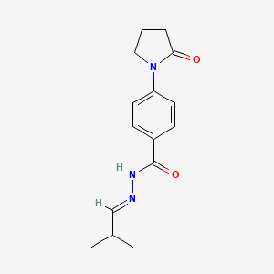 molecular formula C15H19N3O2 B3833479 N'-(2-methylpropylidene)-4-(2-oxo-1-pyrrolidinyl)benzohydrazide 