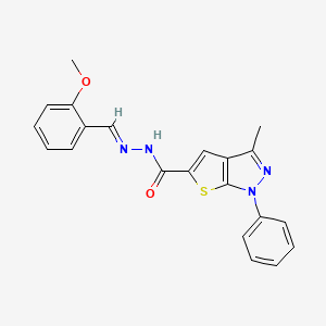 N'-(2-methoxybenzylidene)-3-methyl-1-phenyl-1H-thieno[2,3-c]pyrazole-5-carbohydrazide