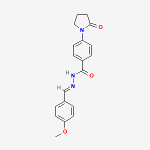 N'-(4-methoxybenzylidene)-4-(2-oxo-1-pyrrolidinyl)benzohydrazide